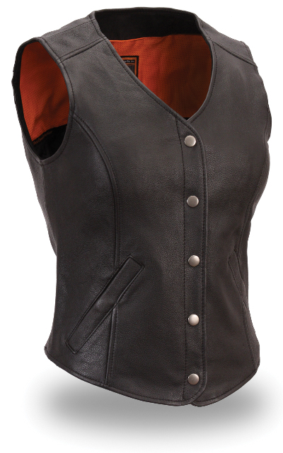 Women's Leather Extremly Stylish Longer Length Vest - BaddAssChaps.com